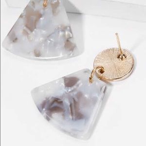 Jewelry - Disc and fan shaped drop earrings Jewelry - Disc and fan shaped drop earrings